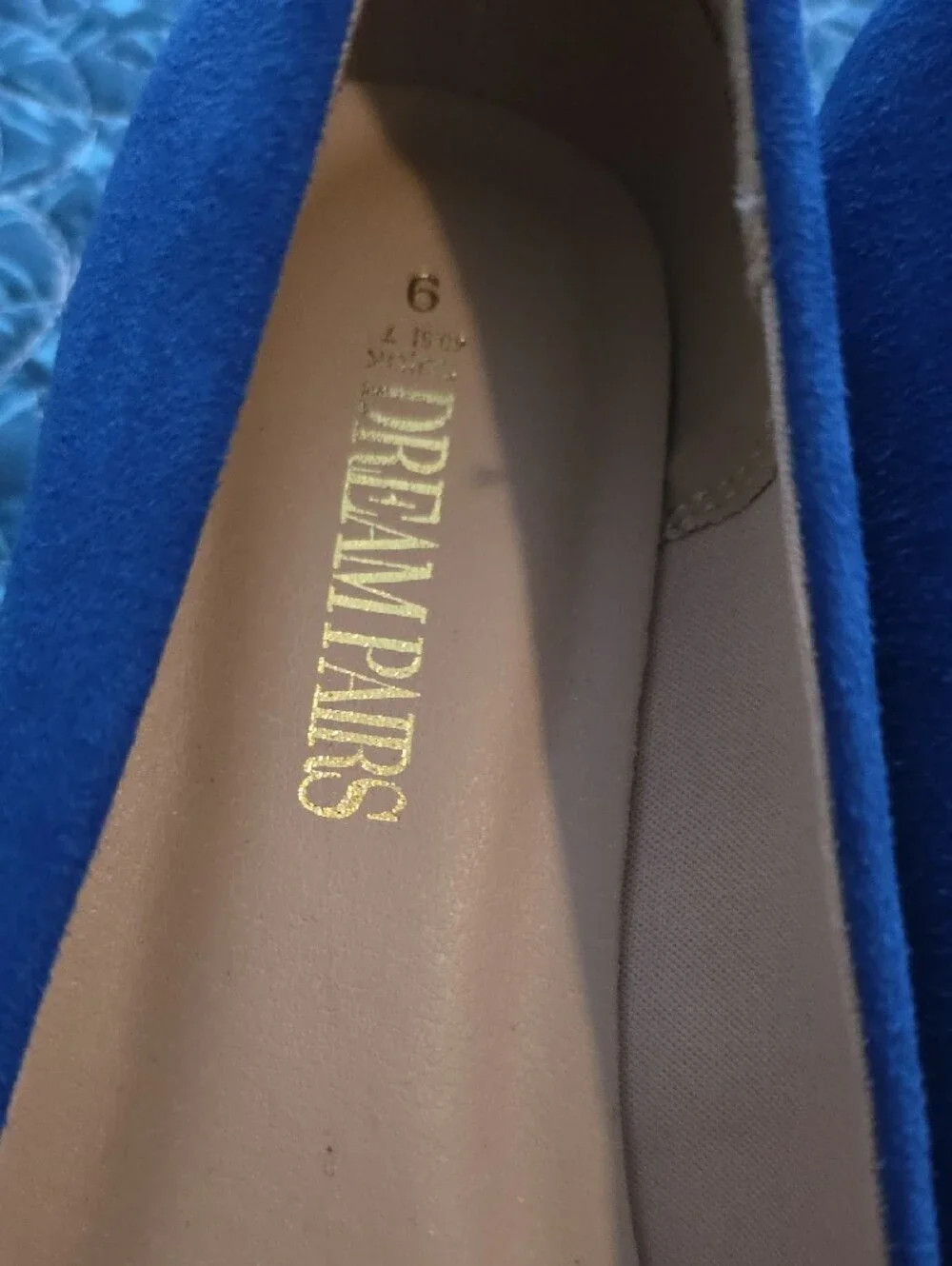 Dream Pairs Blue Suede Wedge Pump Shoes